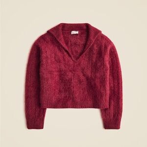 J crew Brushed cashmere sailor-collar sweater